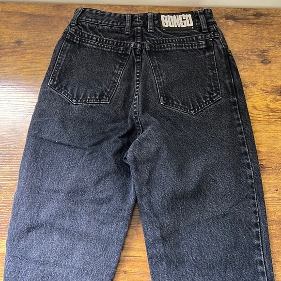 Vintage 90’s BONGO Black High Waisted Button Up Cotton Mom-Jeans - Picture 8 of 11